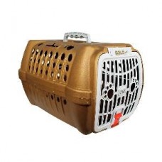 12582 - CAIXA DE TRANSP GOLDMAXX 1 DOURADA/CINZA