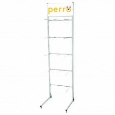 110128 - EXPOSITOR COM GANCHOS BRANCO 143X40X14CM