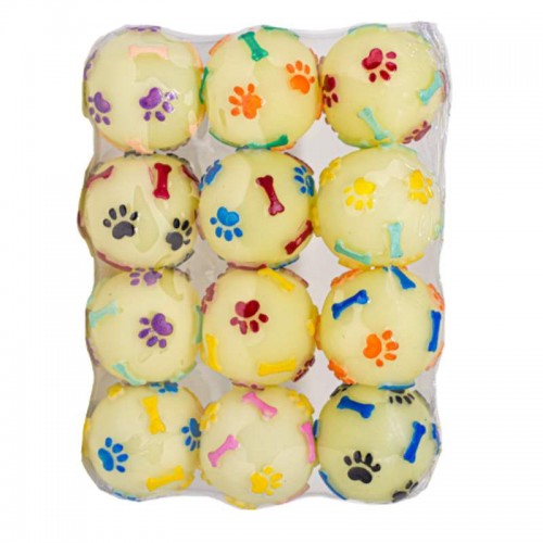 BOLA PATA OSSO MINI FLUORESCENTE 60MM