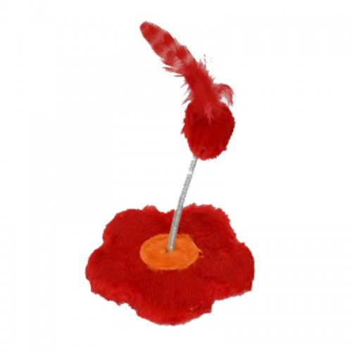 BRINQUEDO COM MOLA FLOR VERMELHO