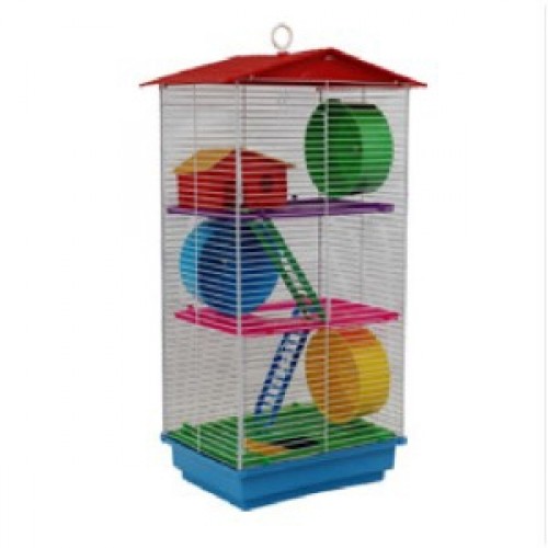 GAIOLA HAMSTER COMPLETA 3 ANDAR 30X23X60