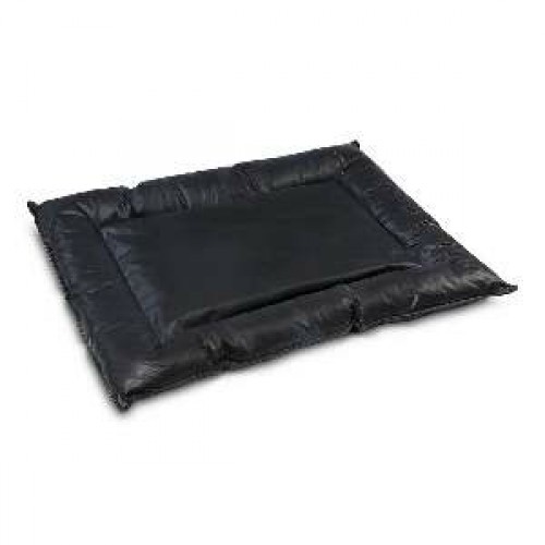 COLCHONETE EM COURO PRETO 110X70CM